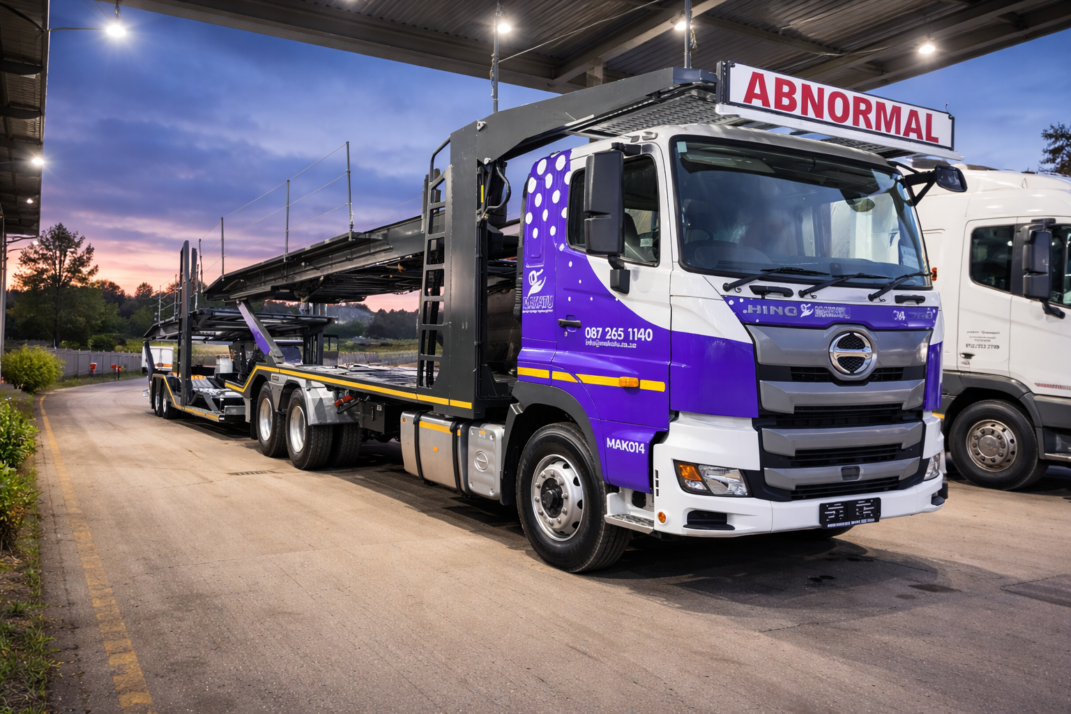 Car carrier transporting vehicles across South Africa